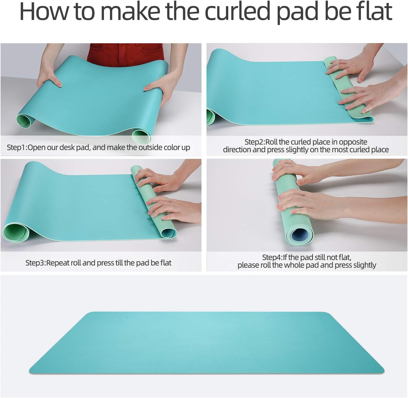 YSAGi Multifunctional Office Desk Pad, Ultra Thin Waterproof PU Leather Mouse Pad, Dual Use Desk Writing Mat for Office/Home (31.5" x 15.7", Calamine Blue+Cobalt Green) : Office Products