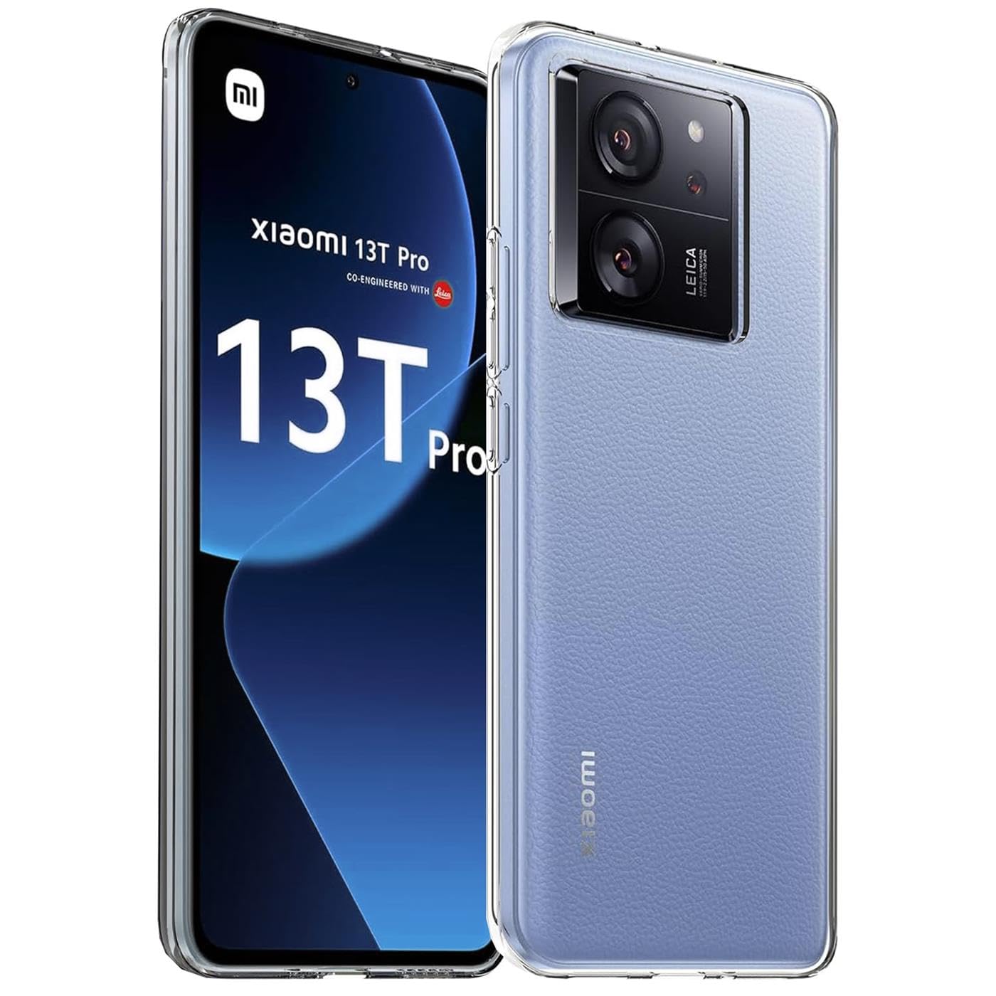 Verco Cell phone case for Xiaomi 13T / 13T Pro Case, cell phone cover for Xiaomi 13T, Xiaomi 13T Pro case transparent thin clear silicone, transparent