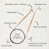 KnitPro Basix Beech Fixed Circular Needles 32" 80cm 4.0mm view 3