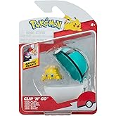 Pokémon PKW3632 - Clip'n'Go Poké Ball - Cotton Cord & Netball, Official Pokéball with 5 cm Figure