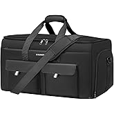 Ytonet Convertible Garment Bags for Travel, Large Garment Duffle Bag Carry on Garment Bag with 17.3in Laptop Compartment and Shoe Storage, 2 in 1 Hanging Suitcase Suit Travel Bags for Men Women, Black