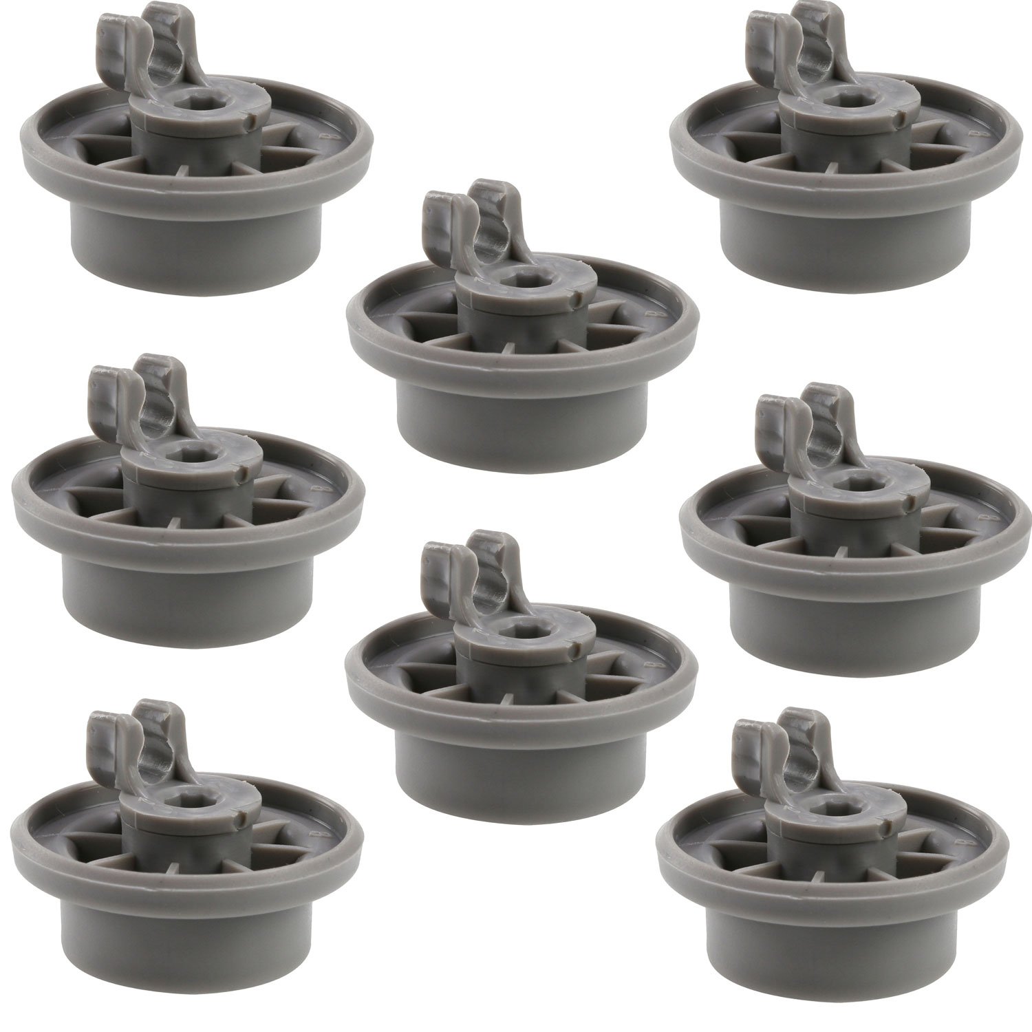 8x Dishwasher Basket Rack Wheel Large Lower Wheels Compatible with Bosch/Gaggenau/Neff/Whirlpool 165314 00165314 AP2802428 420198 423232 AH3439123 EA3439123 PS3439123 C00290453 00183955