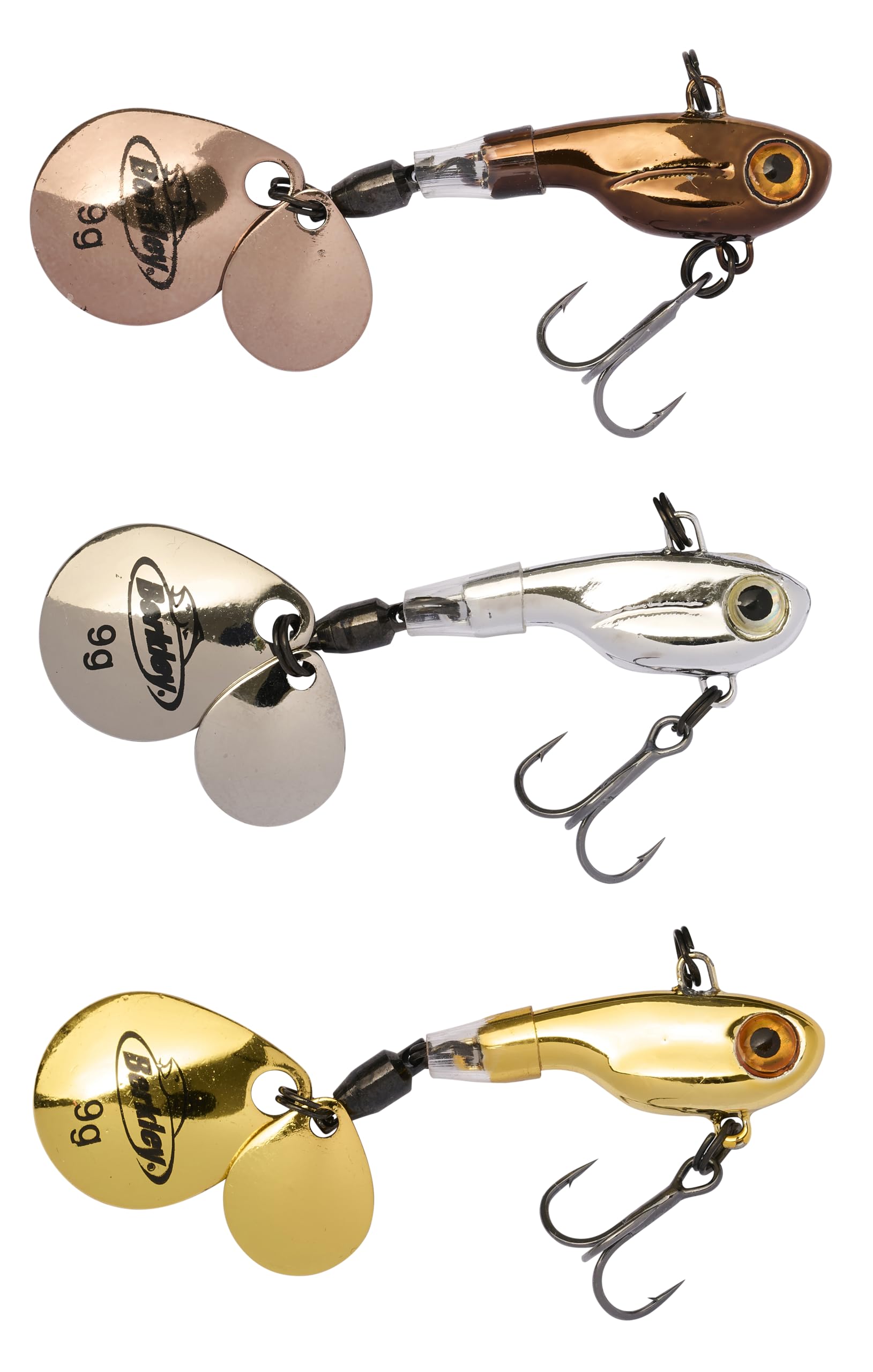 Berkley Pulse Spintail 3-Pack, Fishing Hook, Hard Lures, PredatorFishing, Perch, Unisex, Assorted, 9g