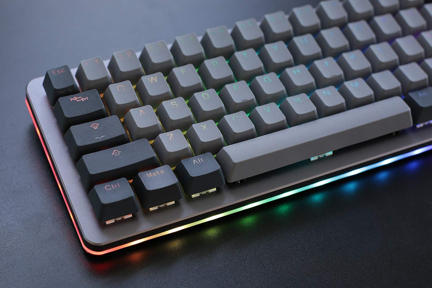 Drop ALT Mechanical Keyboard — 65% (67 Key) Gaming Keyboard, Hot-Swap Switches, Programmable Macros, RGB LED Backlighting, USB-C, Doubleshot PBT, Aluminum Frame (Halo True, Gray)