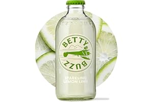 Betty Buzz Sparkling Lemon Lime Premium Sparkling Soda by Blake Lively (12 pack) | Natural Flavors & Sweeteners, Only Clean Ingredients