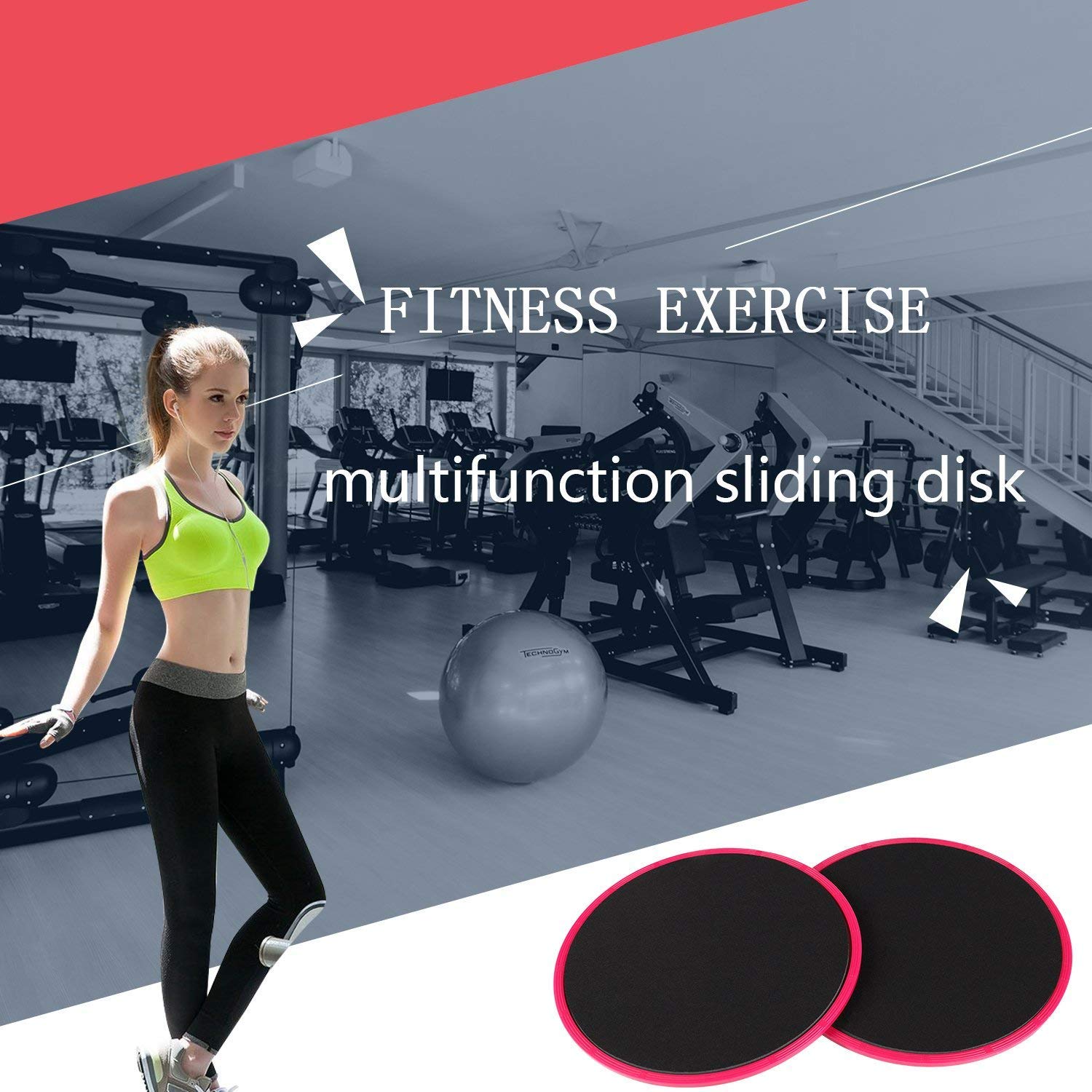 Dual Sided Disks Fitness Equipment for Abdominal Glutes and Abs Zebre