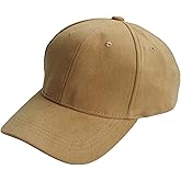 Bidadary Suede Baseball Cap for Women Men, Adjustable Baseball Hat, Low Profile Dad Hat for Fall Winter Spring