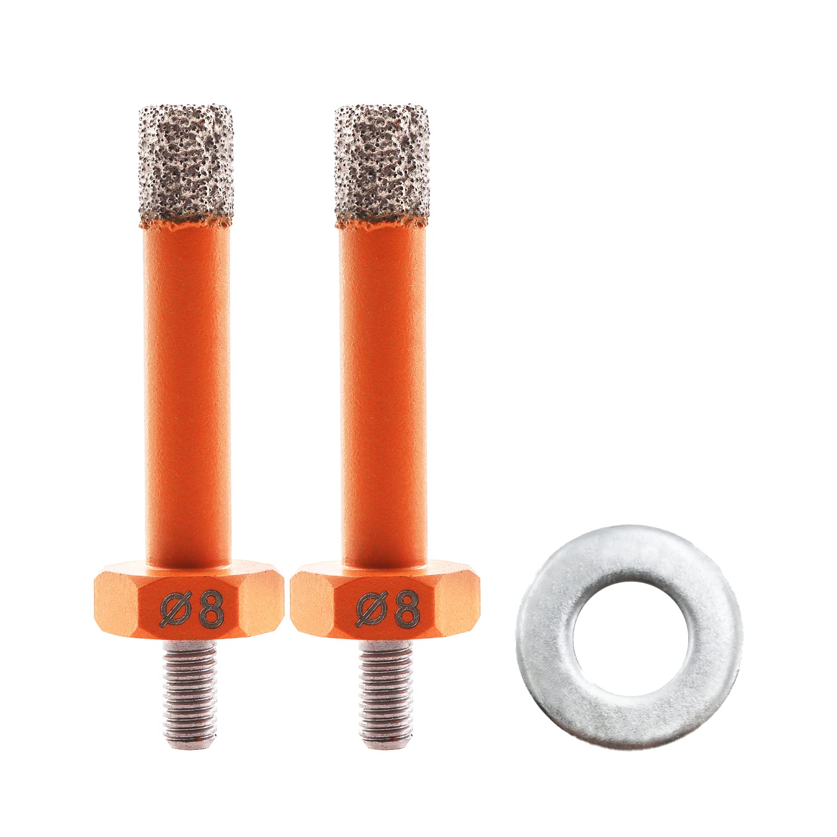 Tile Drill Bit - BGTEC Diamond Core Drill Bit 8mm for Ceramic, Porcelain, Marble, Granite, Stoneware, M5 Thread Angle Grinder, 2 pcs