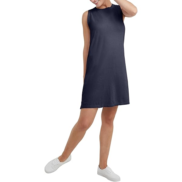 Jockey Women's Activewear Organic Cotton T-Shirt Dress, Brilliant Blue, XS  at Amazon Women's Clothing store