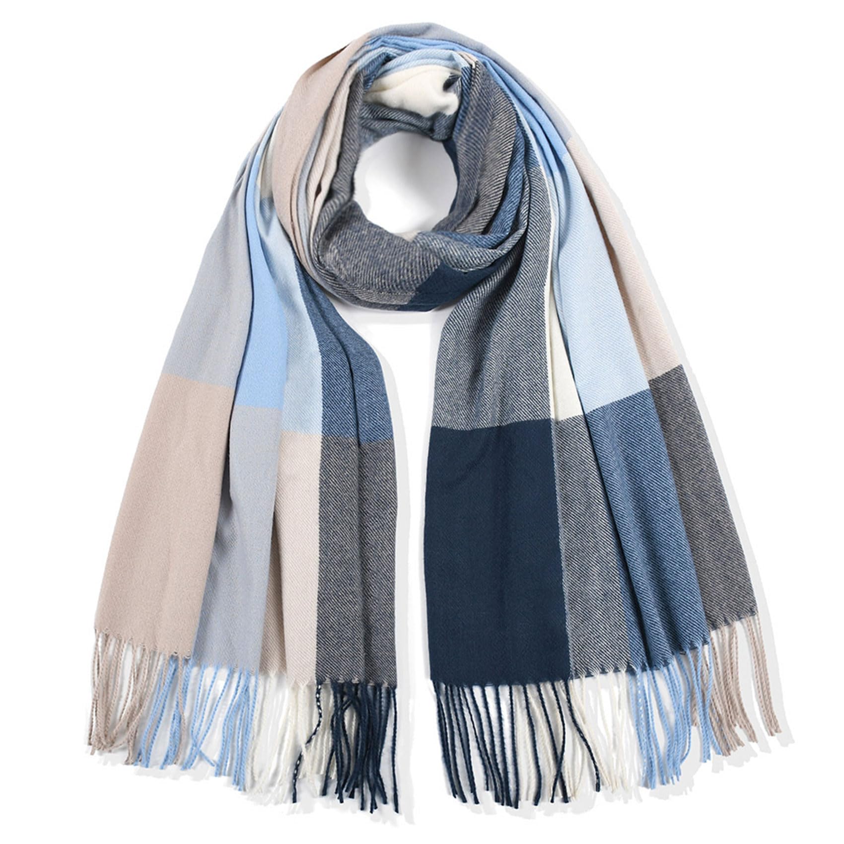 Ladies Scarf for Women UK Christmas Gifts for Women Soft Warm Winter Scarves Secret Santa Gifts Checked Long Blanket Shawl Xmas Stocking Fillers and Birthday Gifts for Her Mum Girls