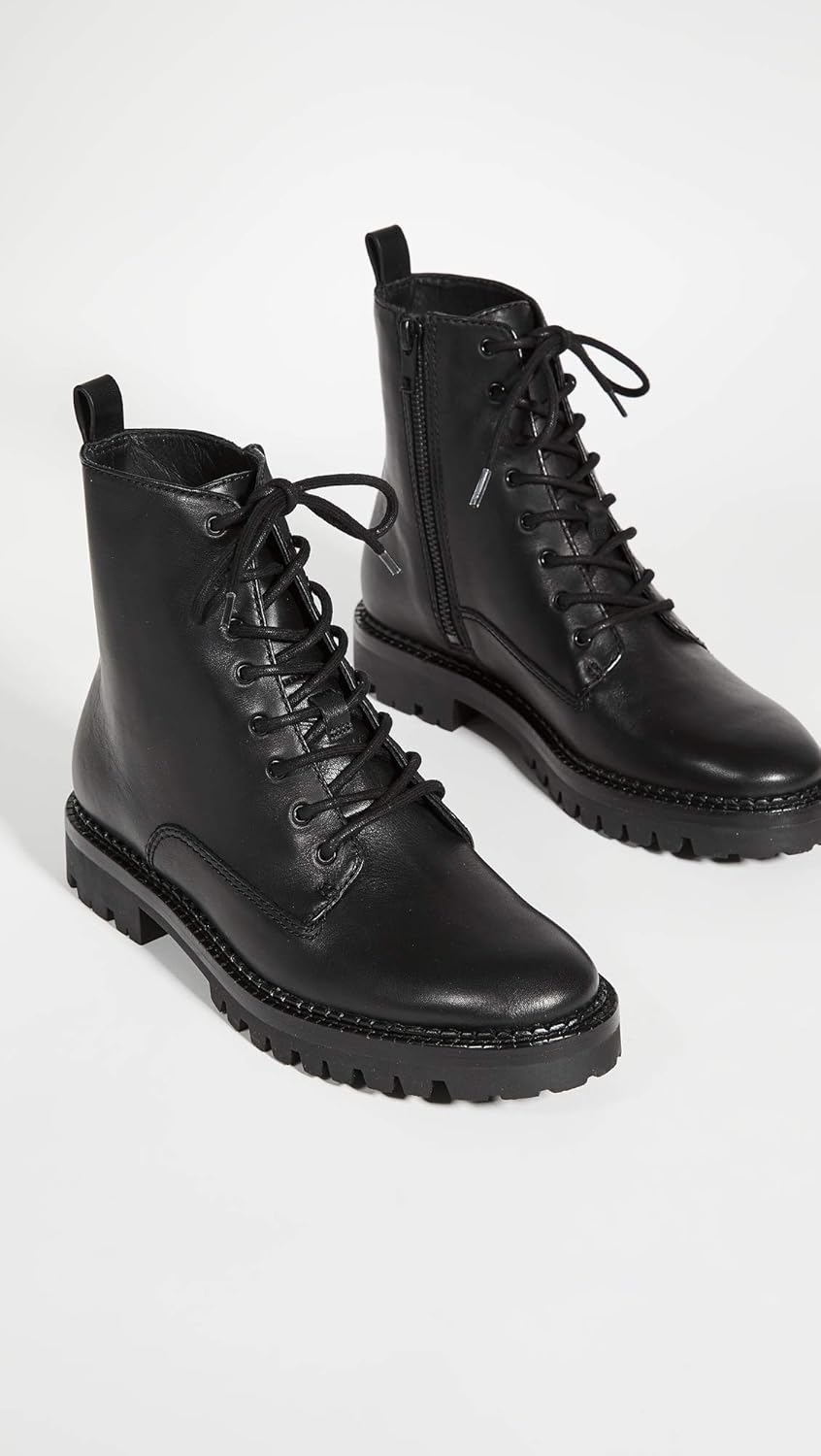 vince cabria leather combat boots