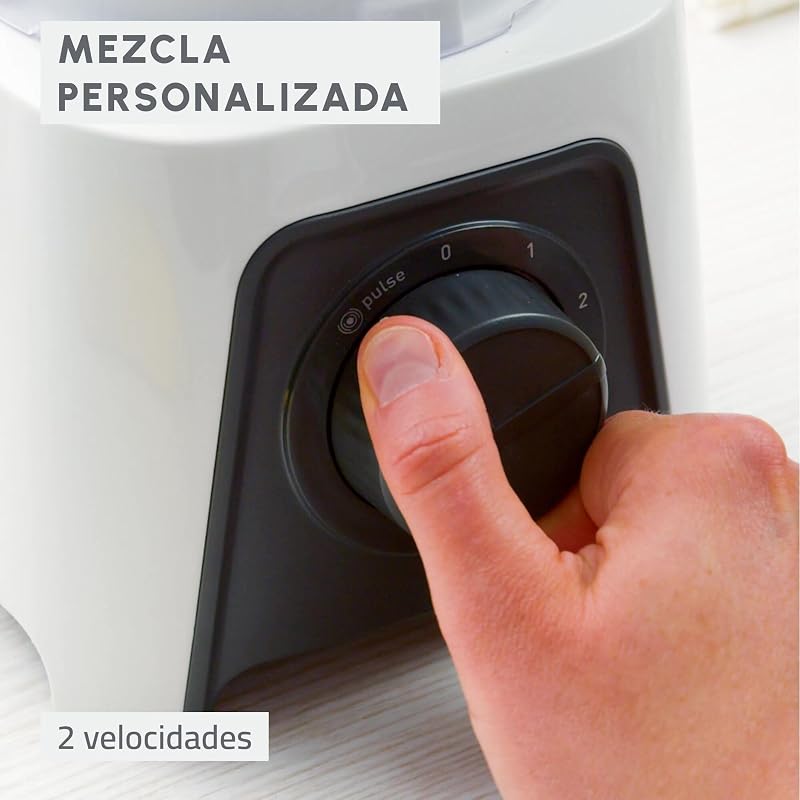 Liquidificador moulinex blendeo+ lm2c01 450 w, capacidade 1,5l, aço inoxidável, liquidificador de 2 velocidades, triturador de gelo, lâminas zelkrom resistentes, bloqueio inteligente
