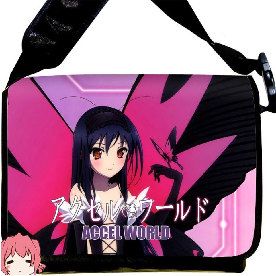 MiracleL Accel World Anime Cosplay Canvas Backpack Messenger Bag Shoulder Bag