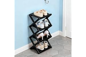 Foldable Shoe Rack, Bamboo Vertical Shoe Organizer Tall for Small Spaces. Multifunctional Narrow Shoe Shelf for Entryway, No 