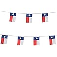 TSMD Texas State Flag Banner,100 Feet Small Mini Texas TX Lone Star Pennant Banner Flags String,Party Decorations Supplies For Bar,School Sports Event,International Festival Celebration