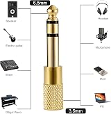 BEHAHAI 6.35mm to 3.5mm Headphone Adapter 4 Pack Gold/Silver Plated view 5