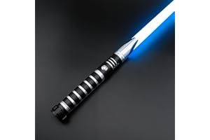 TXQ SABER RGB Lightsaber with Force FX 12 Colors Changeable, 16 Smooth Swing Sound Fonts, Gesture Control Light UP Saber for Kids and Adults Heavy Dueling (TSK-E37 Black)