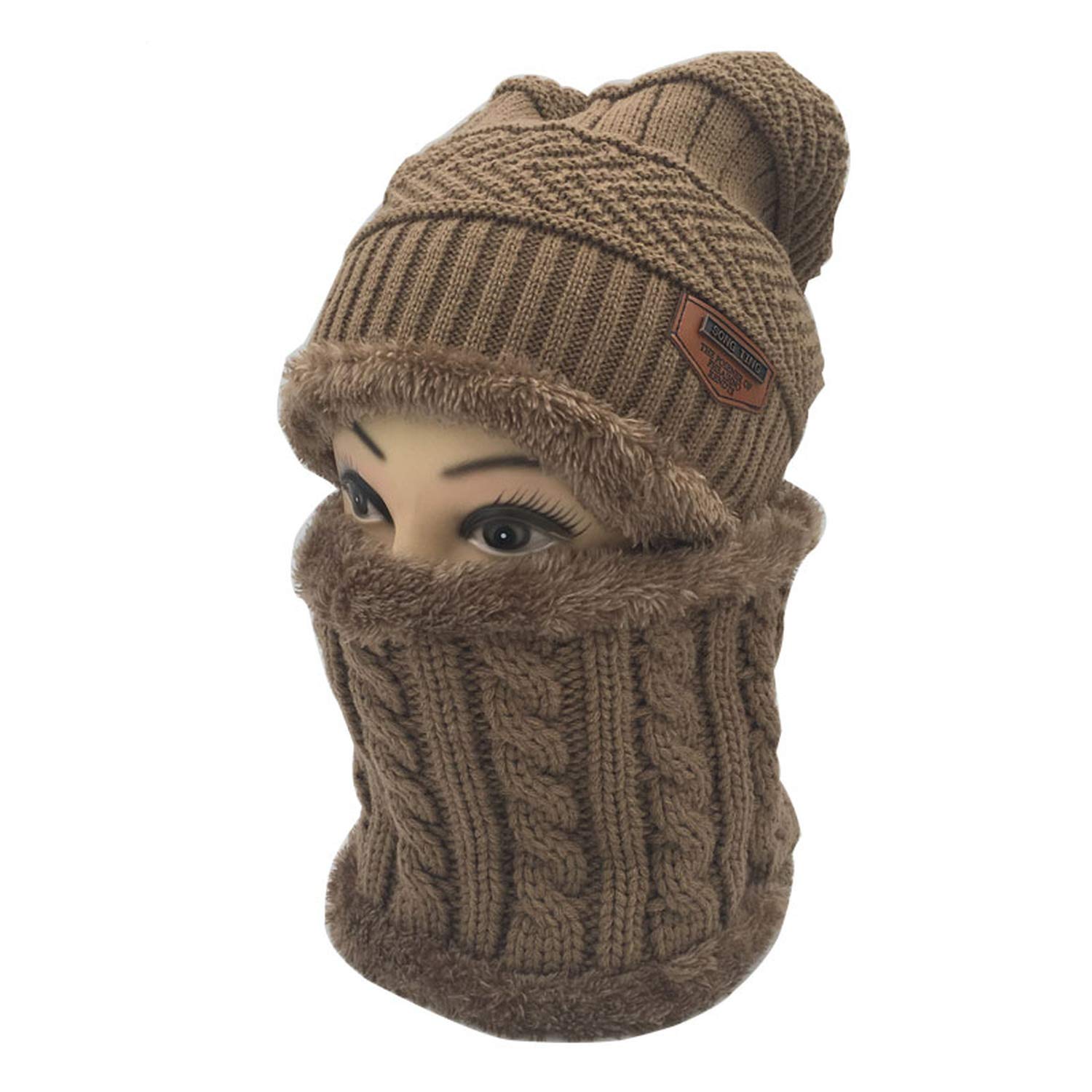 Amazon Com Neck Warmer Winter Hat Knit Cap Scarf Cap Winter