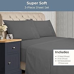 ROYALE LINENS - 3 Piece Twin Bed Sheet - Soft