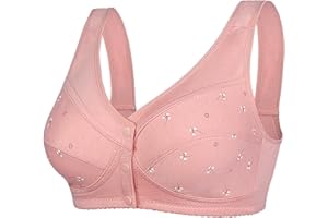 ADJHDFH Front Closure Bras for Women,Front Button Wirefree Nursing Bras for Breastfeeding Convenient Sports Bras