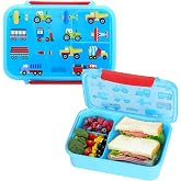 Wildkin Reusable Food Container for Kids &ndash; Trains, Planes &amp; Trucks | airtight, leak-resistant, BPA-free containers with removable inserts; dishwasher safe and ideal for kids&rsquo; meals and snacks.