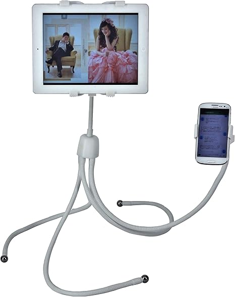 Amazon Co Jp タブレット スマホ スタンド Octopus どこでも自由にタブレットとスマホが使える スマホもタブレットも寝ながら見れる 耐荷重1 7kg スマホスタンド タブレットスタンド Iphone Ipad ホーム キッチン