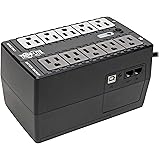 Tripp Lite 550VA UPS Battery Backup Uninterruptible Power Supply Surge Protector, 10 Outlets, Dataline Protection, USB Monito