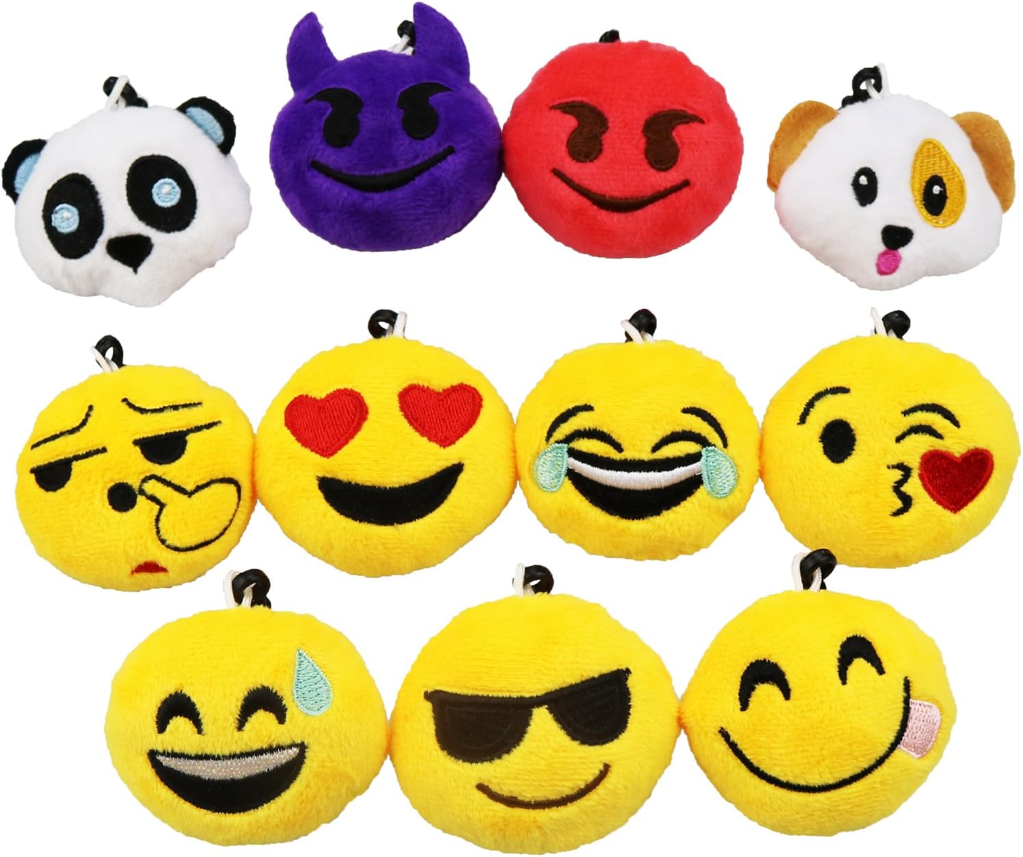 Amazon Co Jp ぬいぐるみキーボルターセット 壁飾り 組み合わせ 顔文字 絵文字 Emoji 可愛い おしゃれ 面白い 子供大好き 25点セット ホーム キッチン