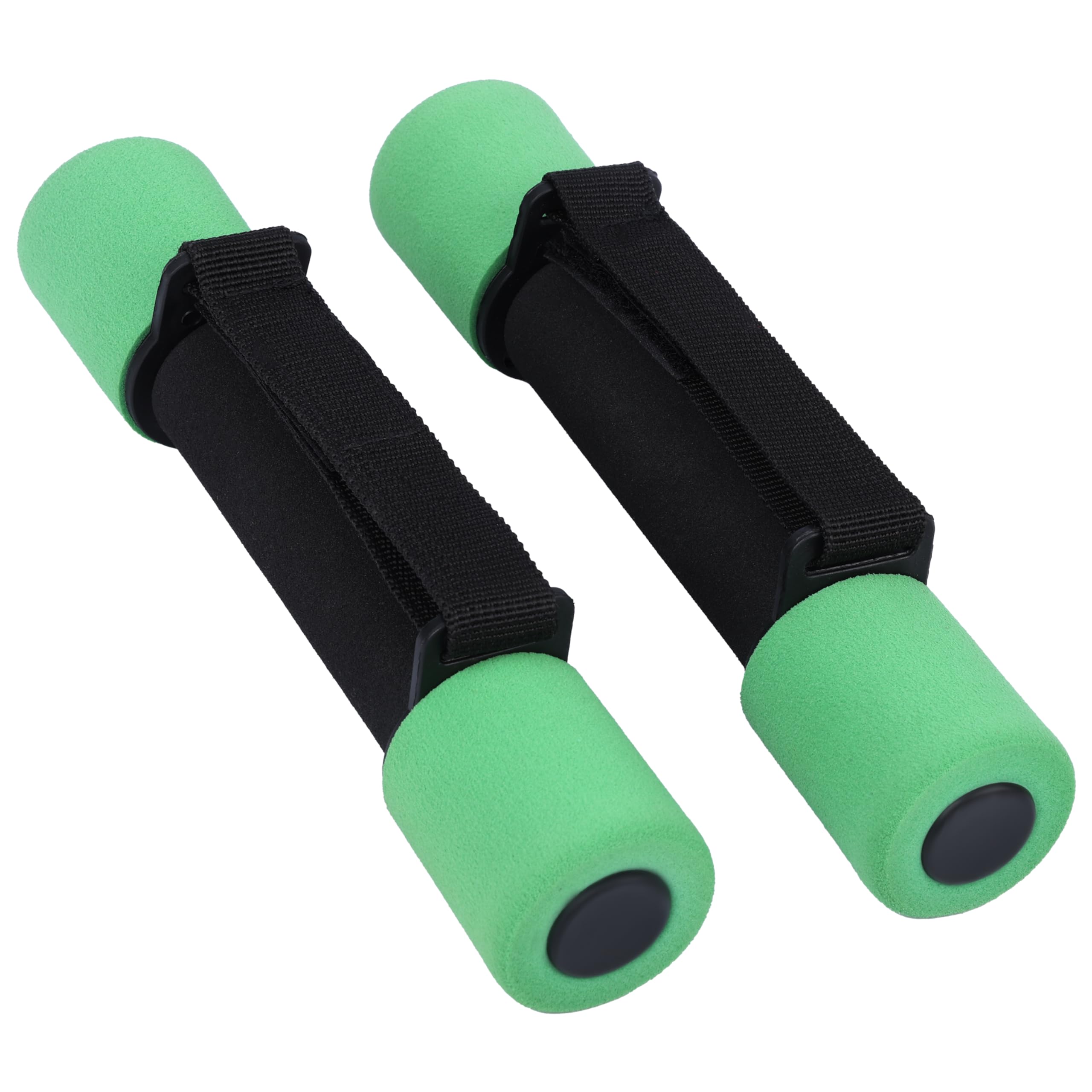 BELLE VOUS Foam Dumbbell Hand Weights (2 Pack) - 0.5kg/1.1lbs Dumbbells with Straps for Home Exercise/Fitness, Arm Pilates & Walking - For Men & Women