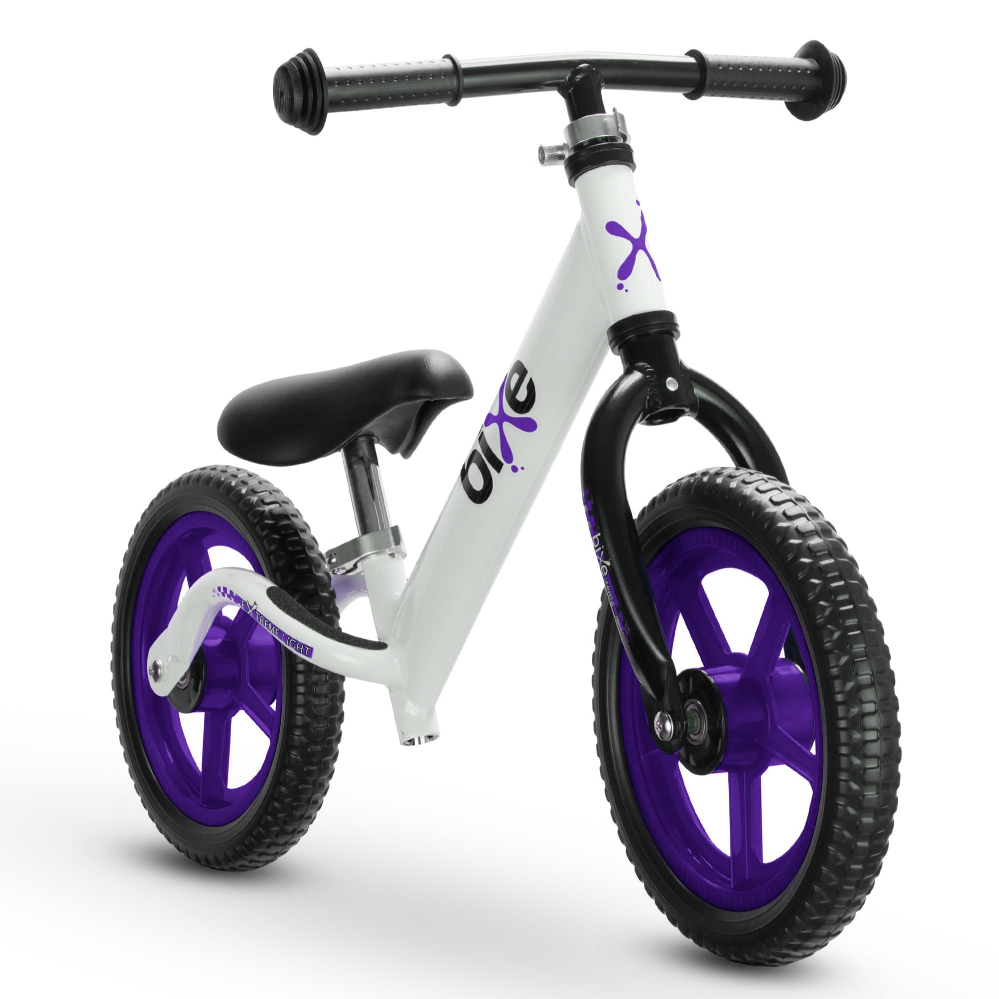 Bixe Aluminum Balance Bike 18 Month to 6 Yr Old - 30.5 cm (12 inch) Wheel Bicycle - No Pedal Toddler Bike - First Bike for 1 2 3 4 5 + Boy or Girl - Kids' Balance Bikes - Purple