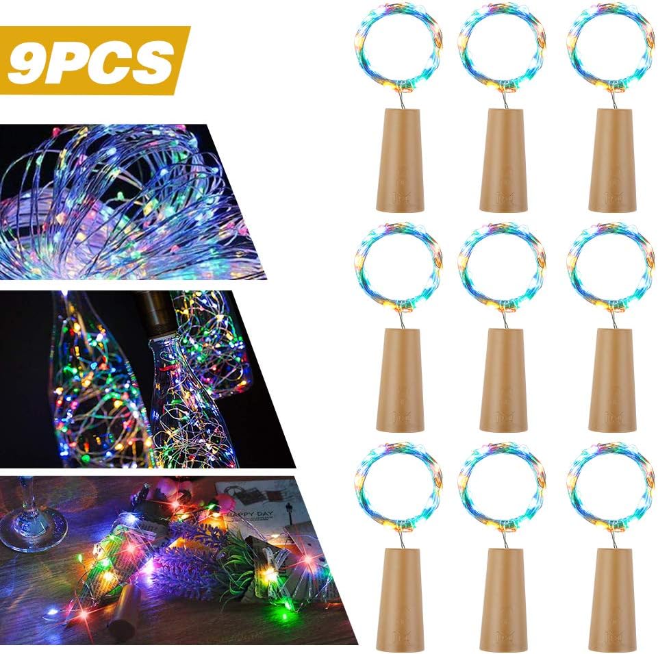 【9 Stück】20 LEDs 2M Flaschen Licht, Etmury Weinflasche Flaschenlicht
