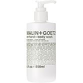 MALIN+GOETZ Hand + Body Wash | Gentle Foaming Cleanser with Botanical Extracts and Amino Acids | Hydrating, pH-Balanced, Unisex Scent | Vegan & Cruelty-Free (Eucalyptus, Bergamot, Rum, Cannabis)