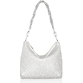 Afashor Fashion Womens Evening Bag Glitter Rhinestone Purse Shiny Clutch Handbag for Party Wedding