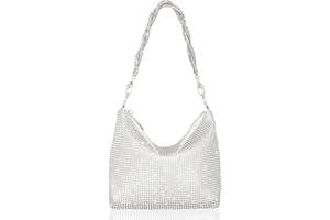 Afashor Fashion Womens Evening Bag Glitter Rhinestone Purse Shiny Clutch Handbag for Party Wedding