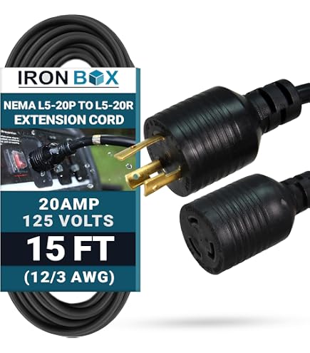 Monoprice Heavy Duty Verlängerungskabel – 2 Fuß (ca. 61 Cm), NEMA L5-20P Auf NEMA 5-15/20R, 12AWG, 20A, Schwarz
