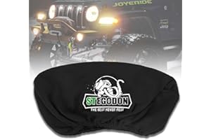 STEGODON Winch Cover,Heavy Duty Waterproof Dust-Proof Winch Protection Cover,UV-Resistant Neoprene Luminous Material Winch Cover,Fits for Electric Winches 8000-13000 lbs