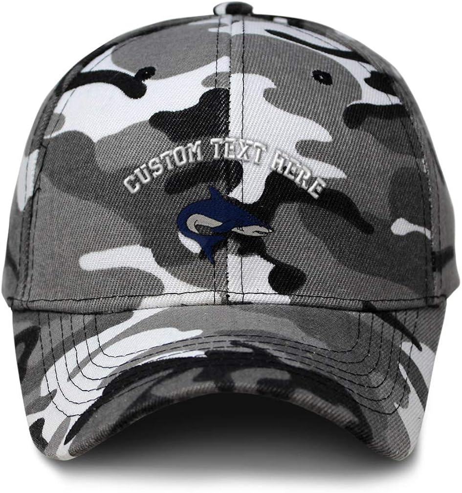 Custom City Camo Baseball Cap Mako Shark B Embroidery Acrylic Strap Closure