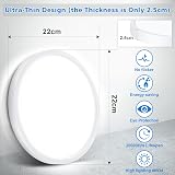 Defurhome 18W LED Ceiling Light Ø22cm IP54 White Daylight 5000K view 4