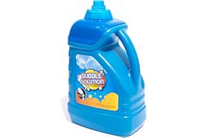 Naivees 64 Oz/1.89 L Concentrated Bubble Refill Solution with Easy Pour Funnel and 7-Hole Bubble Wand,Large Non Toxic Bubble Concentrated Liquid for Bubble Machine Toy, Easy-Grip