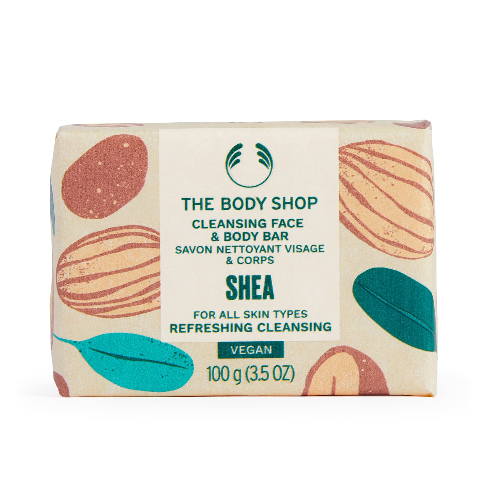 The Body Shop Shea Cleansing Face & Body Bar – Refreshing & Energizing – Vegan – 3.5oz