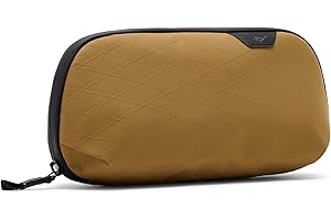Peak Design Small Tech Pouch, Coyote, Ocean Edition, Electronics Organizer for Travel or Everyday Carry, Origami-Style Storage, Cable Pass-Through, Weatherproof, Gear Carry Bag for Men and Women