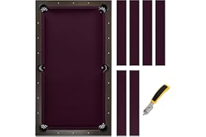 iEsstros Pool Table Felt Cloth Billiard Cloth with 6 Pcs Cloth Strips and Staple Remover Pool Table Felt Replacement Kit Parts