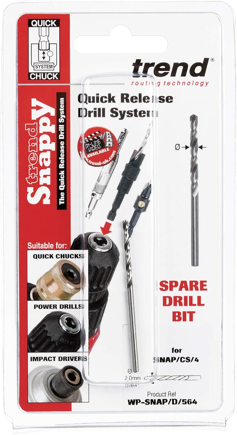 Trend Snappy 5/64 Inch Replacement Drill Bit for Snappy Drill Countersinks ref. SNAP/CS/4 & SNAP/CS/4TC, WP-SNAP/D/564 - Image 4