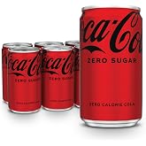 Coca-Cola Zero Sugar Soda Soft Drink Mini Cans, 7.5 fl oz, 6 Pack | Zero calories, carbonated