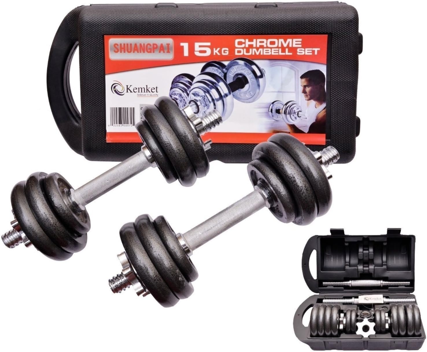 Cast Iron Dumbbell Set - 15kg and 20 Kg