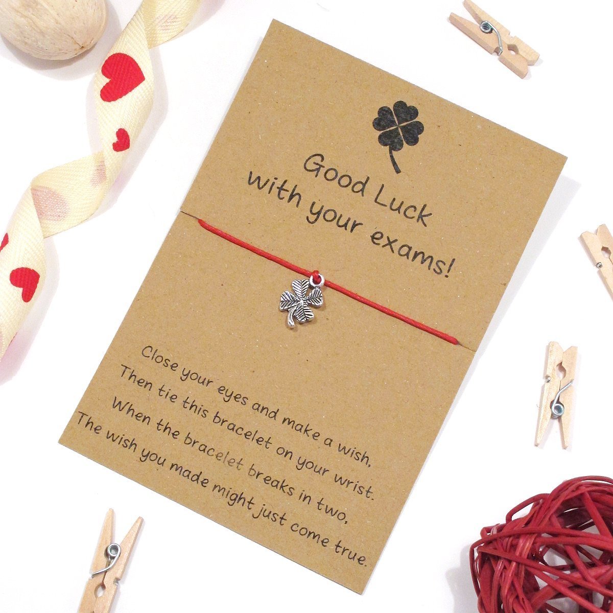 exam gift, good luck wish bracelet, exam wish bracelet, good luck gift