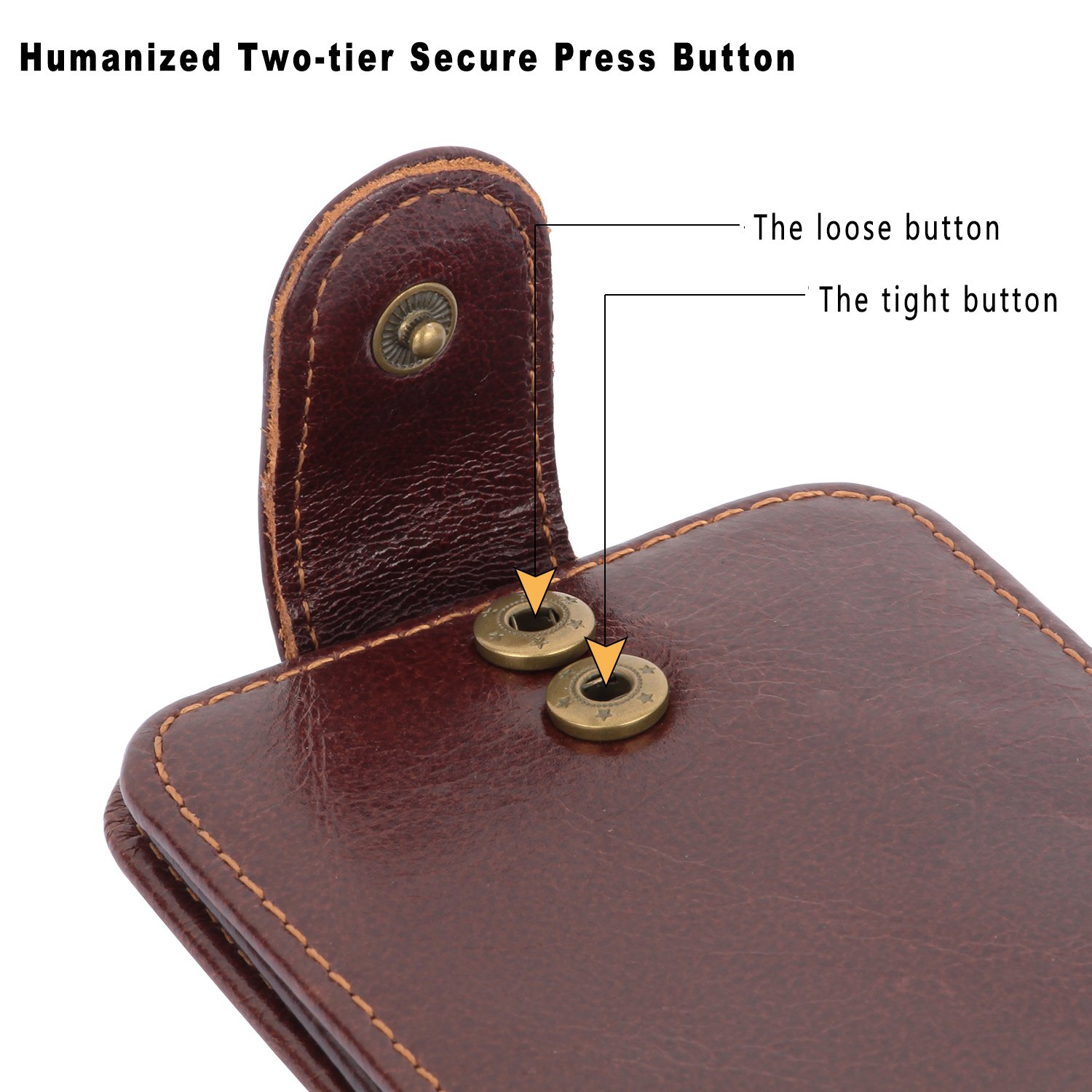 IDEAWIN Genuine Leather RFID Blocking Slim Trifold Front Pocket Wallet Card Wallet Card Holder