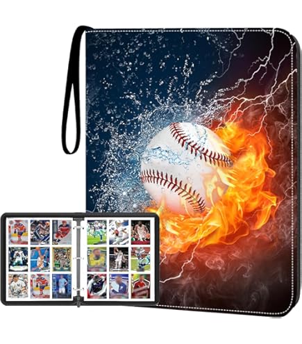 Amazon.com: Zipper Cards Binder for 900-Pocket Baseball Trading Cards,  Premium Collectible Cards Book Album With Removable Sleeves for MTG, TCG &  Sports Cards