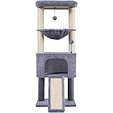 ROYPET Fashion Design 43.3" Cat Trees with Cat Houses,Grey