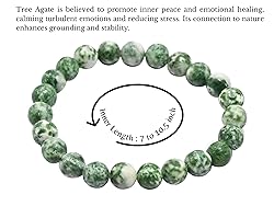 Tree Agate Bracelet for Women Men's Gifts
